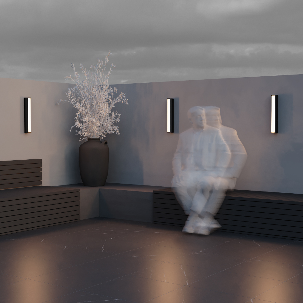 Уличный настенный светильник IP65 Maytoni Corte O571WL-L20B3K