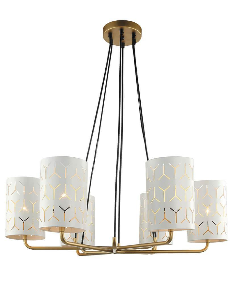 Подвесная люстра Lumien Hall Аврил 4004/6P-GD-WT