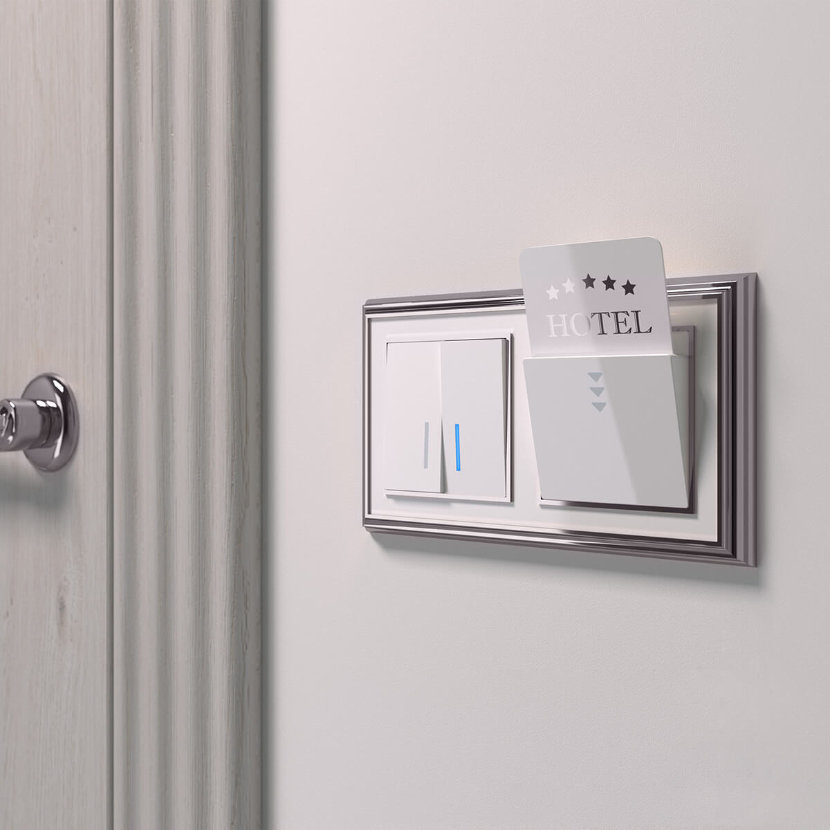 Выключатель двухклавишный с подсветкой Werkel белый W1120101 4690389155208