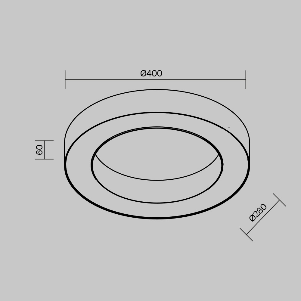 Потолочный светильник Maytoni Lua C093CL-36W4K-B