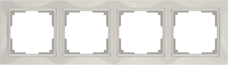 Рамка Werkel Snabb Basic на 4 поста слоновая кость WL03-Frame-04 4690389098765