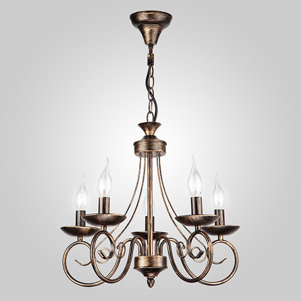 Подвесная люстра Eurosvet 22404/5 черный с золотом