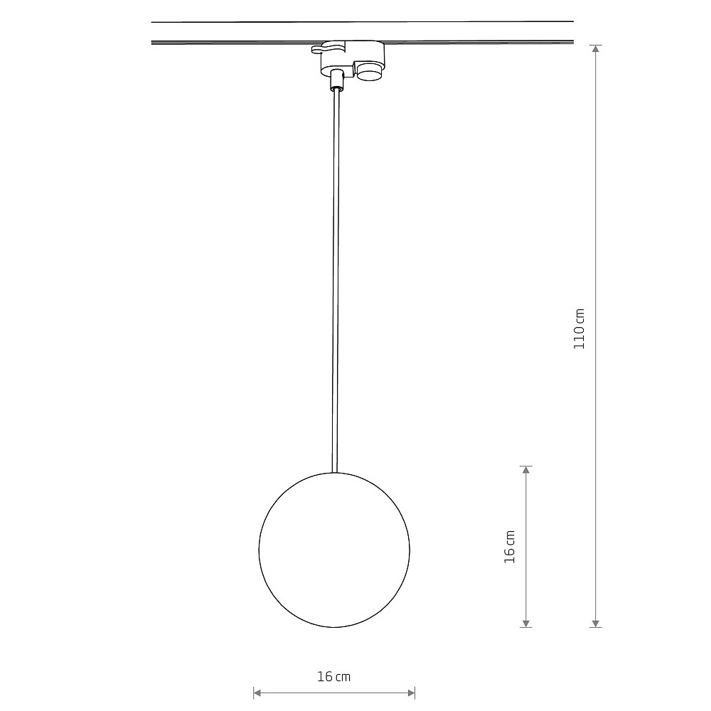 Трековый однофазный светильник Nowodvorski Profile Profile Snowball Black 11297
