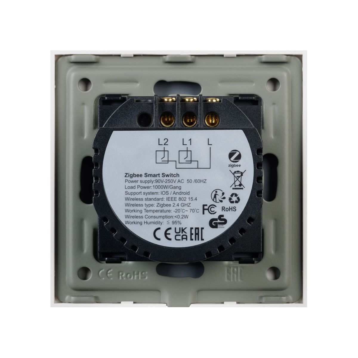 Выключатель сенсорный Arlight SWT-OMALI-S02-ZB-WH (250V, 10A, Zigbee) 050041