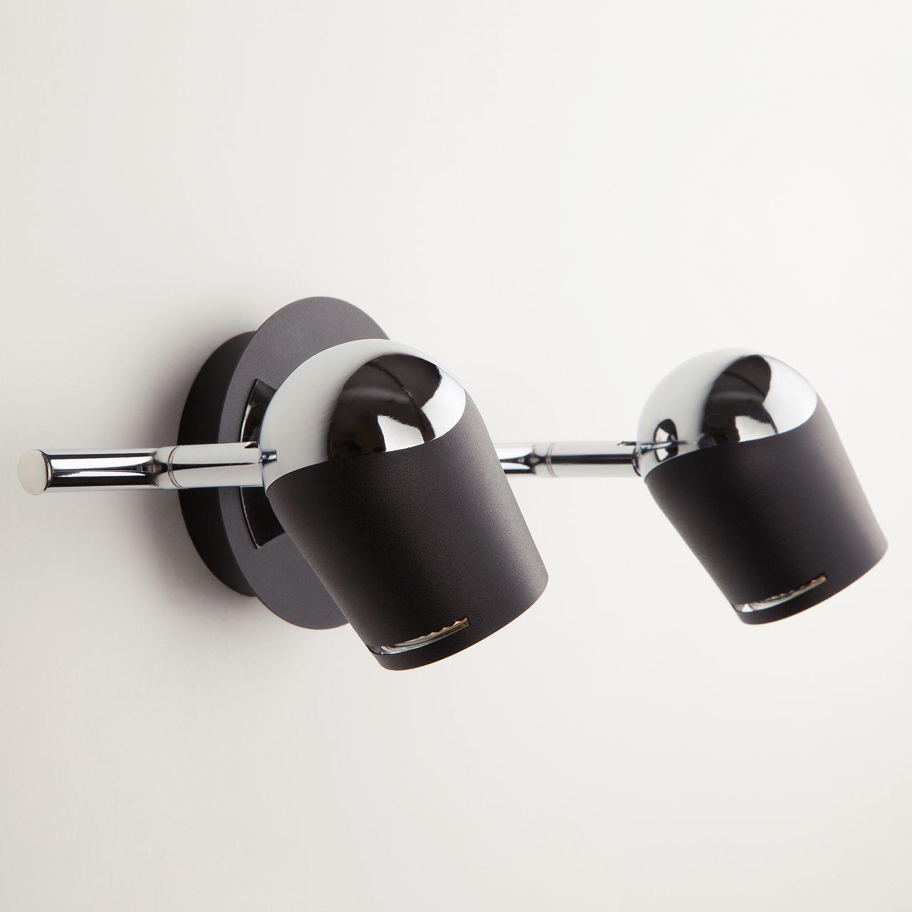 Спот Eurosvet Middle 20057/2 хром/черный