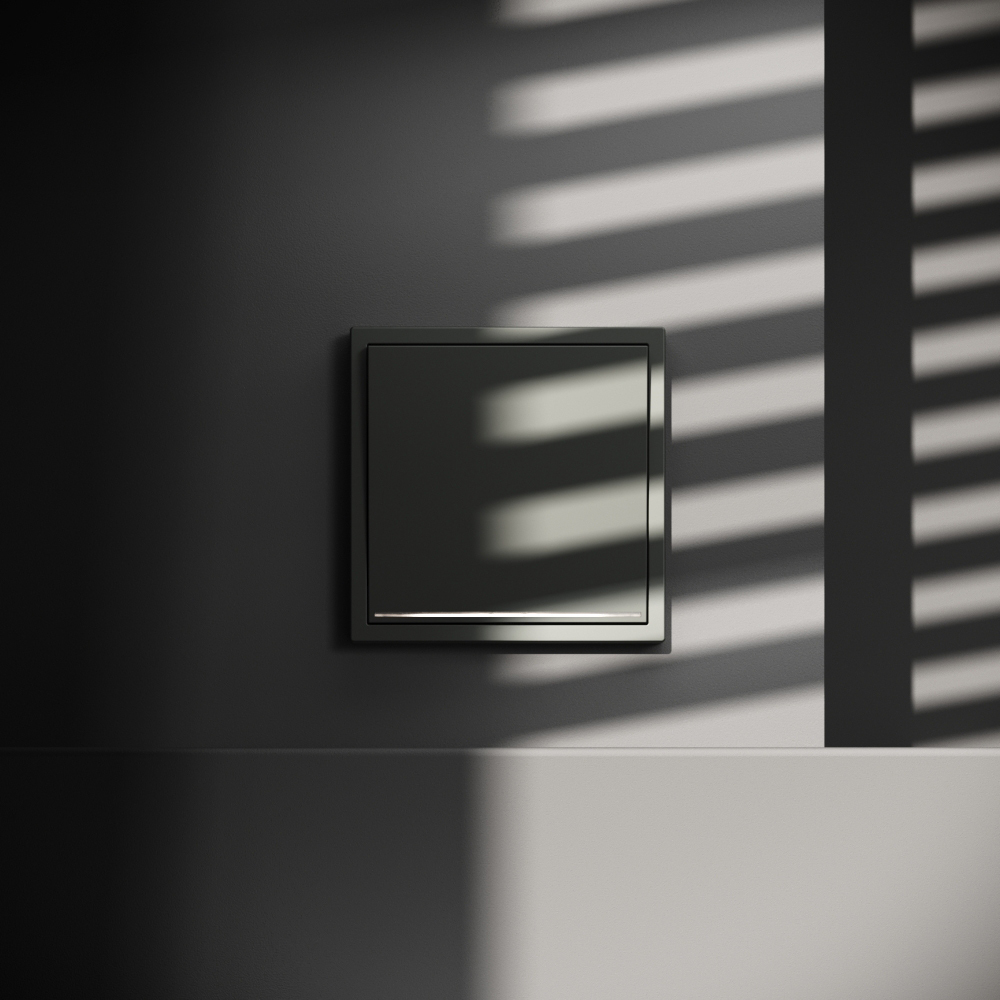 Выключатель одноклавишный с подсветкой Voltum S70 VLS010206 (титан)