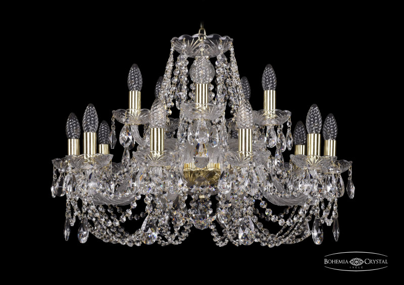 Подвесная люстра Bohemia Ivele Crystal 1406/10+5/240/G