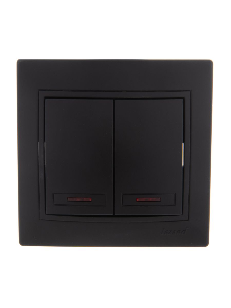 Выключатель двойной с подсветкой Lezard Mira 701-4242-112