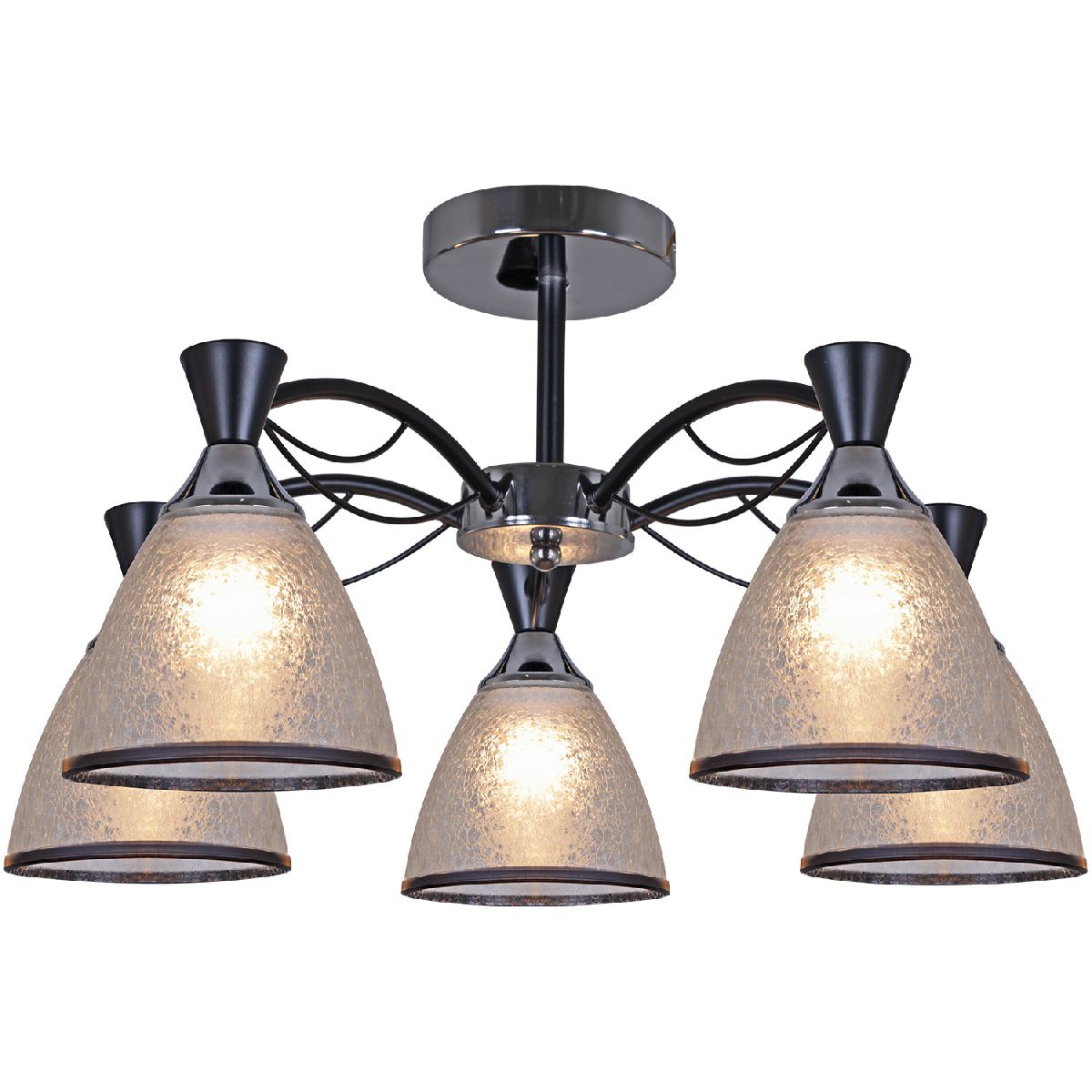 Люстра на штанге Reluce 70082-3.3-05 CR+BK