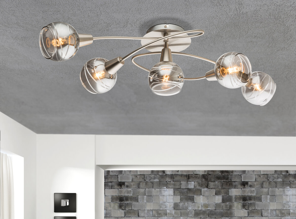 Потолочная светодиодная led люстра Globo Roman 54348-5