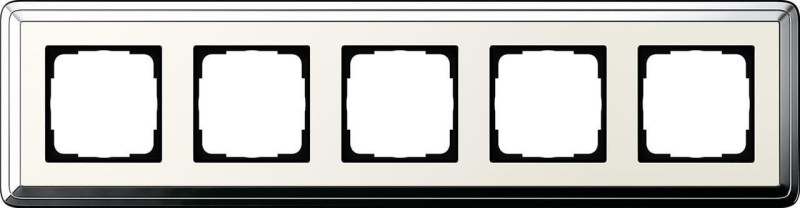 Рамка 5-постовая Gira ClassiX хром/кремовый 0215643