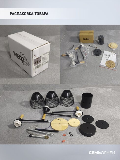 Люстра на штанге Wedo Light Adion WD3500/3C-BK