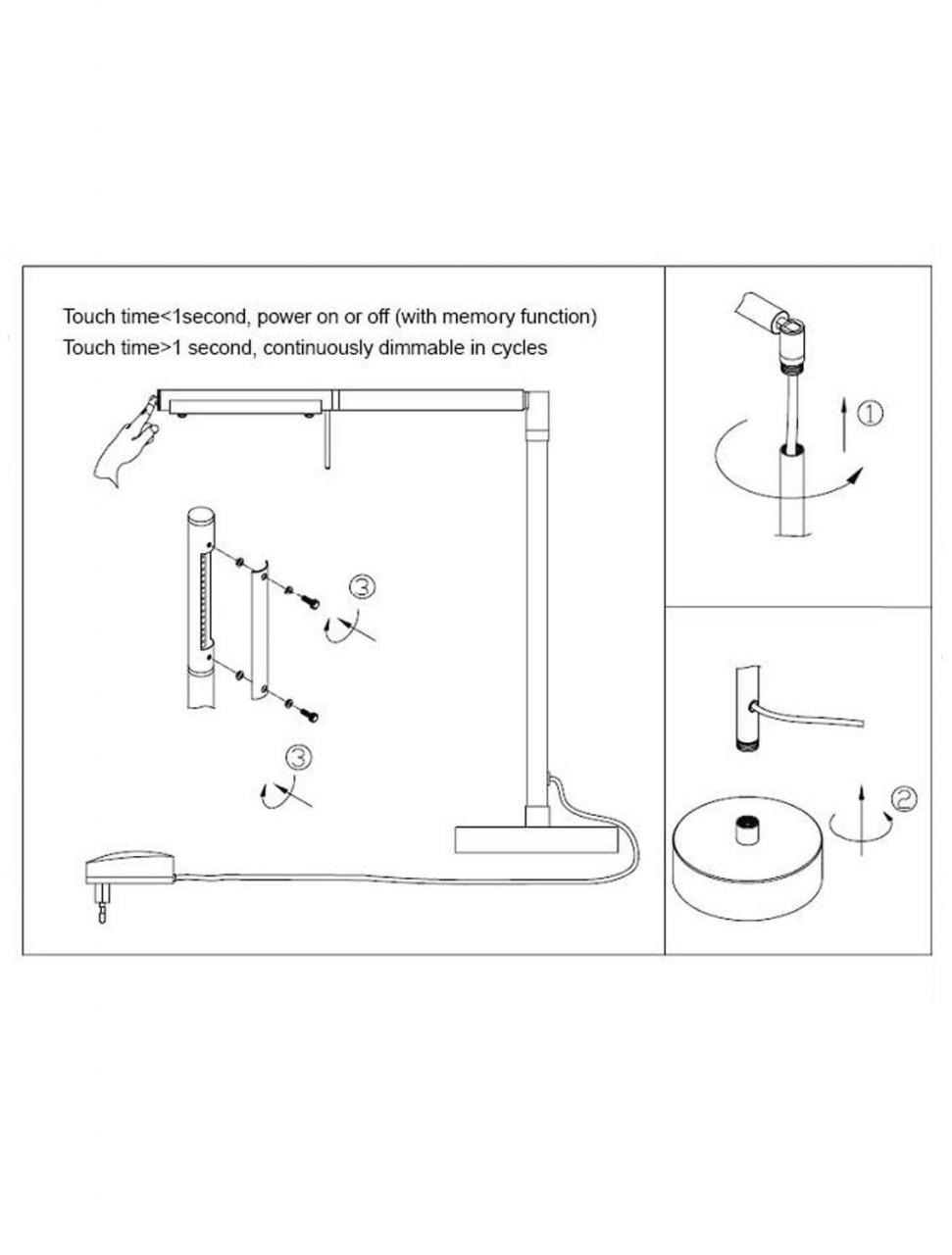 Настольная лампа Lucide Bergamo-led 12619/06/12