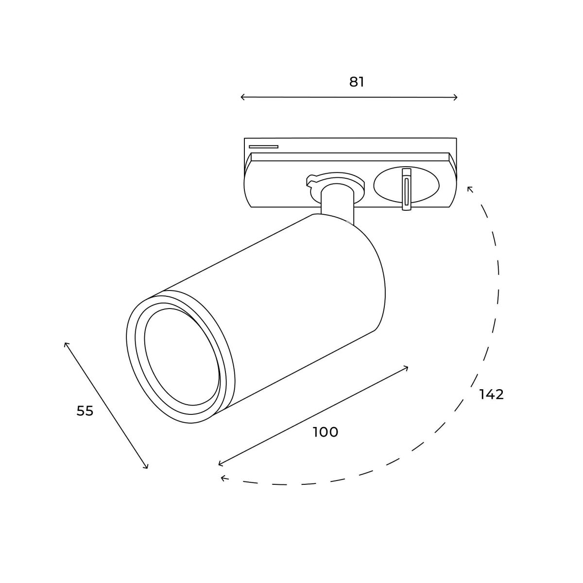 Трековый однофазный светильник Hesby Lighting Skylite HSBL_0019