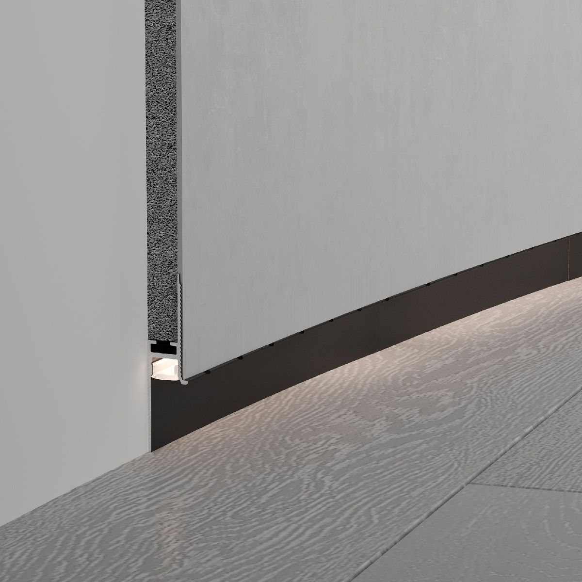 Профиль Arlight PLINTUS-FANTOM-BENT-H20-SIDE-2000 BLACK 043673