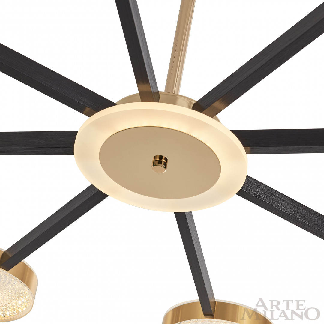 Люстра на штанге Arte Milano 272079/8 BK/GD