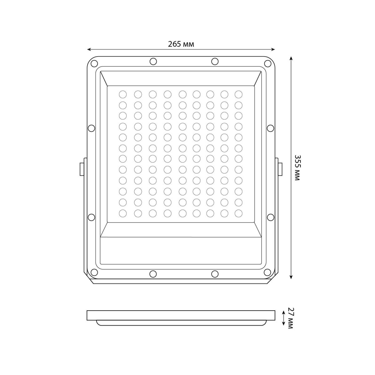Прожектор Uniel ULF-F51D-150W/6500K IP65 200-240V GREY UL-00012760