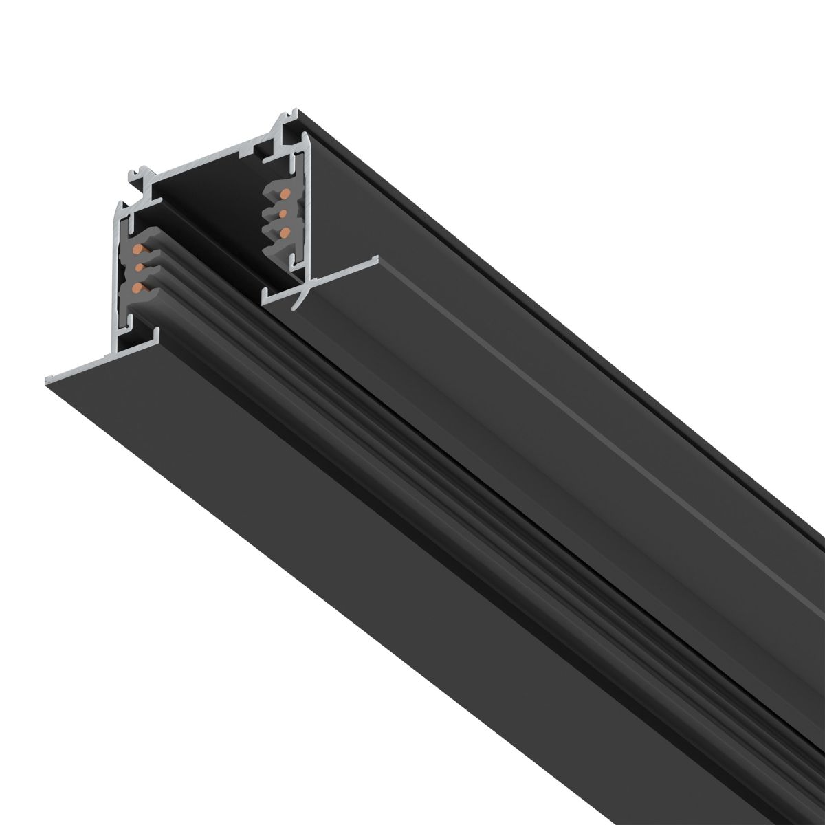 Шинопровод шестиконтактный встраиваемый трехфазный со стыковочными пазами (круглые медные жилы), 3м Lightstar Quattro/DALI/ 503038-R-DALI