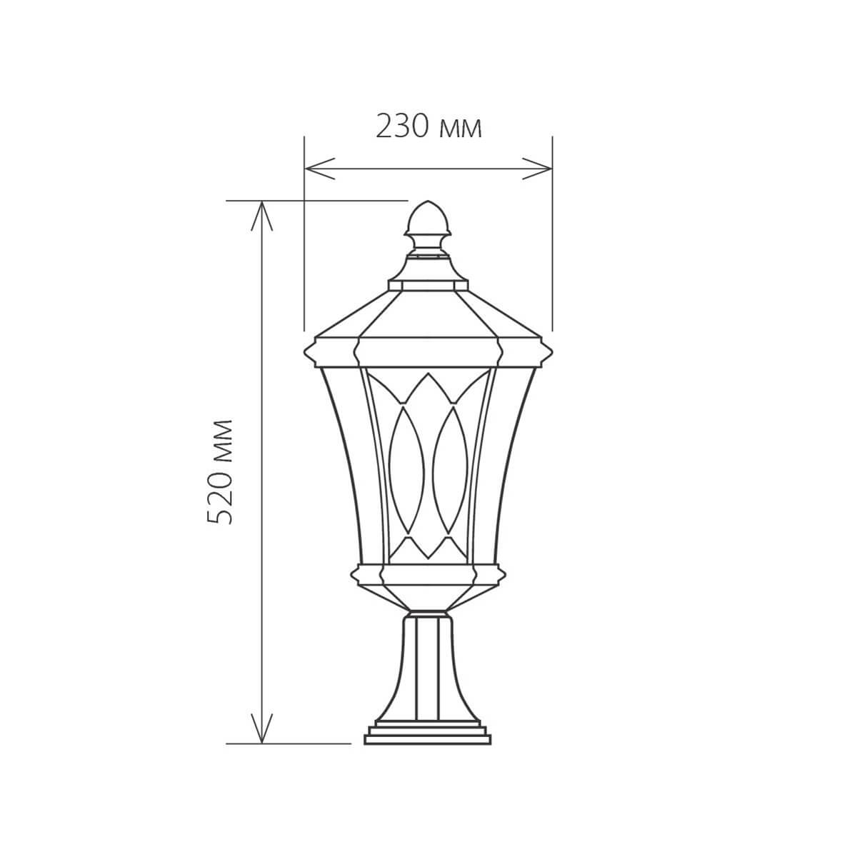 Уличный светильник Elektrostandard Virgo S черное золото 4690389064920