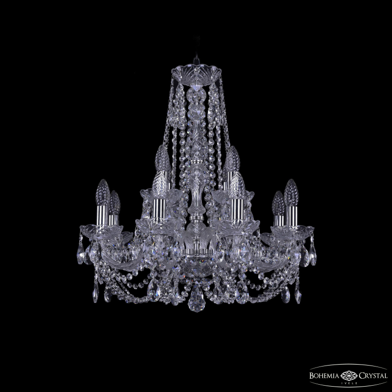 Подвесная люстра Bohemia Ivele Crystal 1406/8+4/195/h-60 Ni