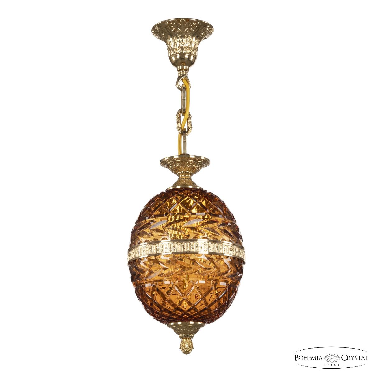 Подвесной светильник Bohemia Ivele Crystal 5680/18 G Amber/M-1F