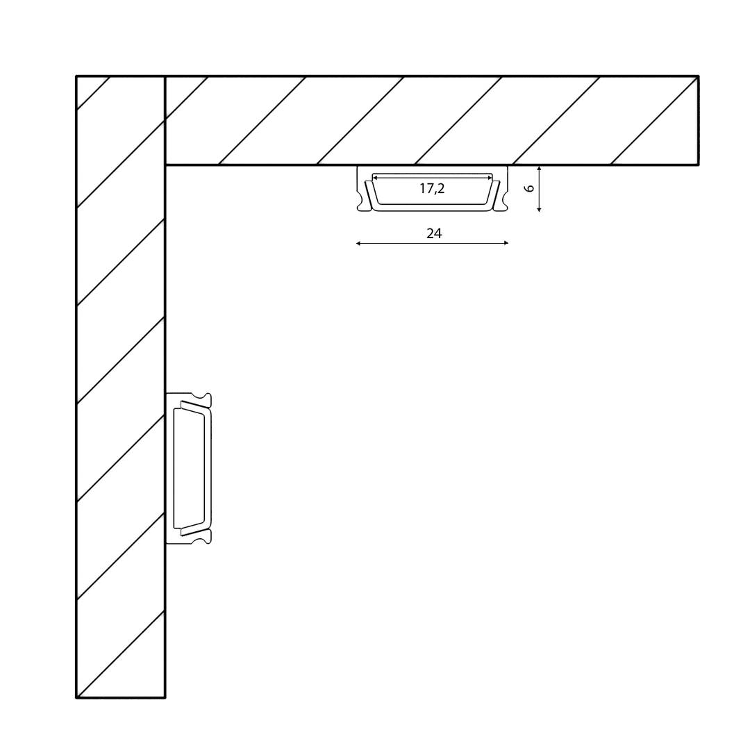 Профиль алюминиевый SWG SF-2006 000987