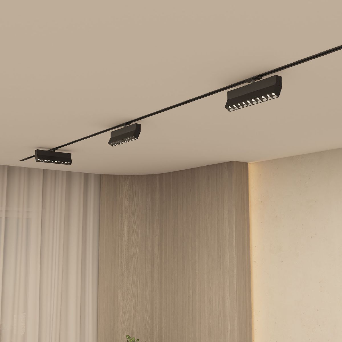 Трековый однофазный светильник Denkirs Edder DK6646-BK