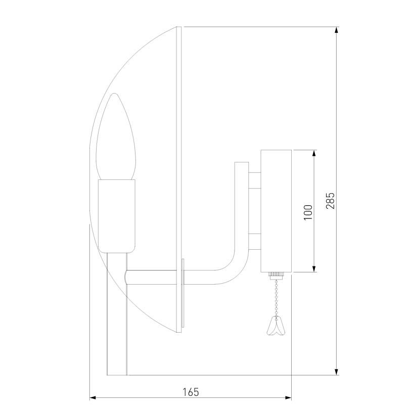 Бра Eurosvet Rocco 60135/1 хром