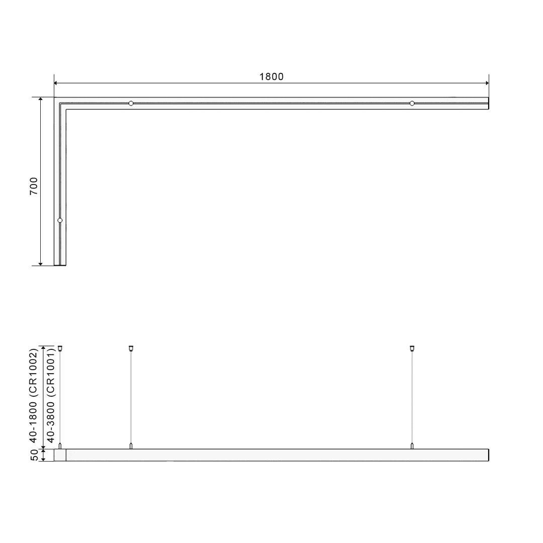 Подвесной светильник DesignLed L-Type-5050-1807-65-WW 004913