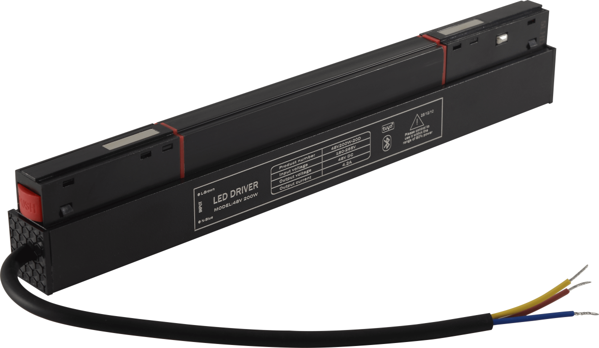 Драйвер для магнитного шинопровода Crystal lux 48V, 200W CLT 0.203 09 BL SMART