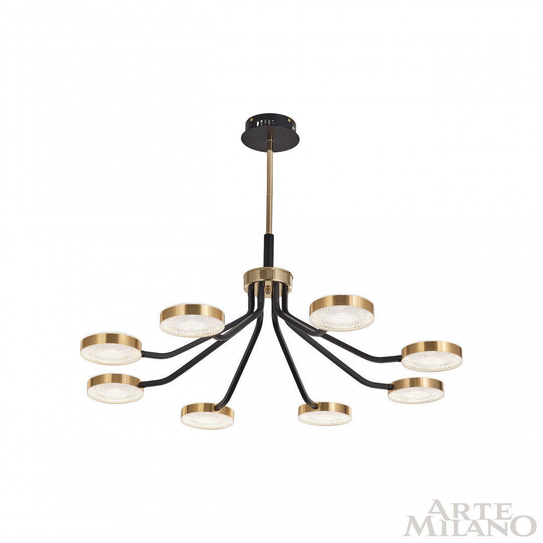 Люстра на штанге Arte Milano Ferrara 276079/8 BK/GD