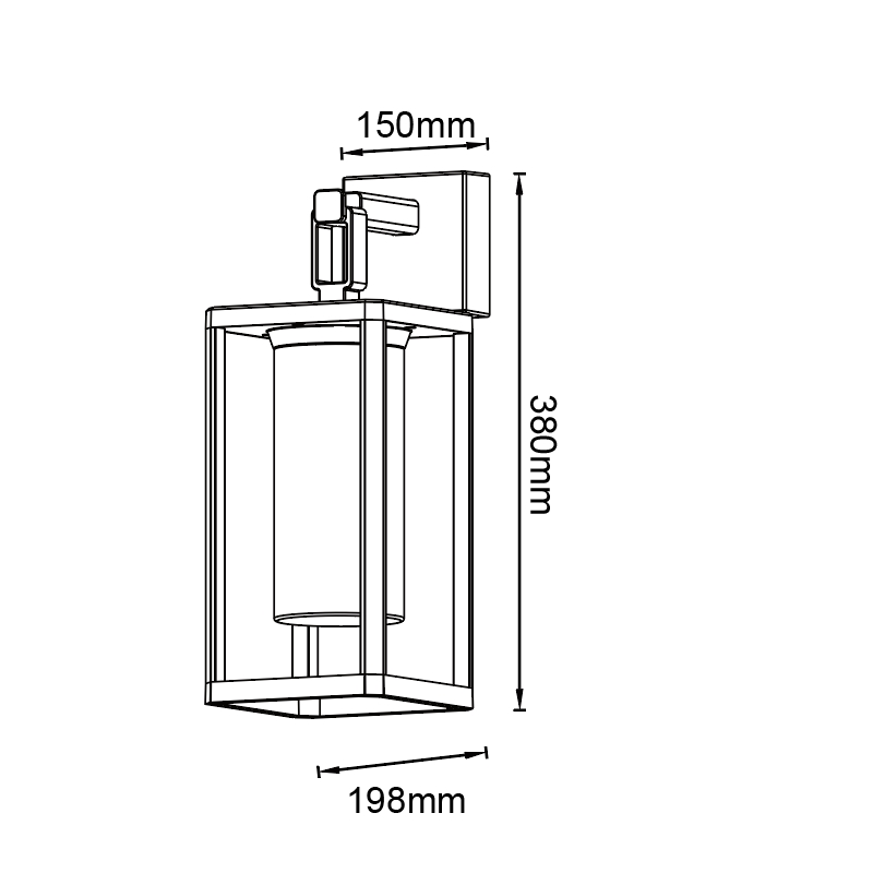 Уличный настенный светильник Mantra Alps 9113