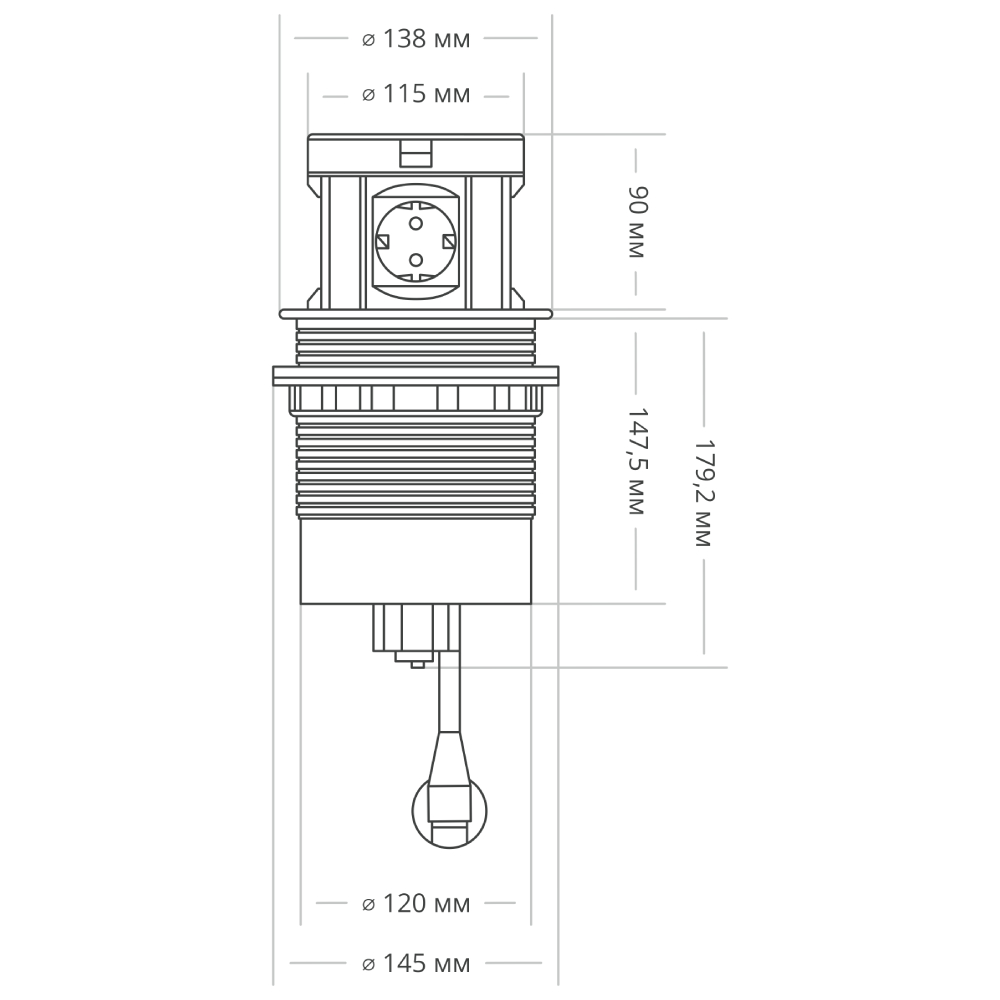 Блок розеток 107J (4 секции, 2 USB и RJ-45) Mebax 00-00001466
