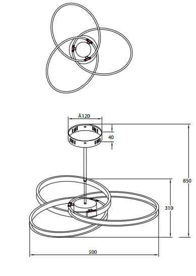 Подвесная люстра Rivoli Nicoletta 2036-208 Б0038468