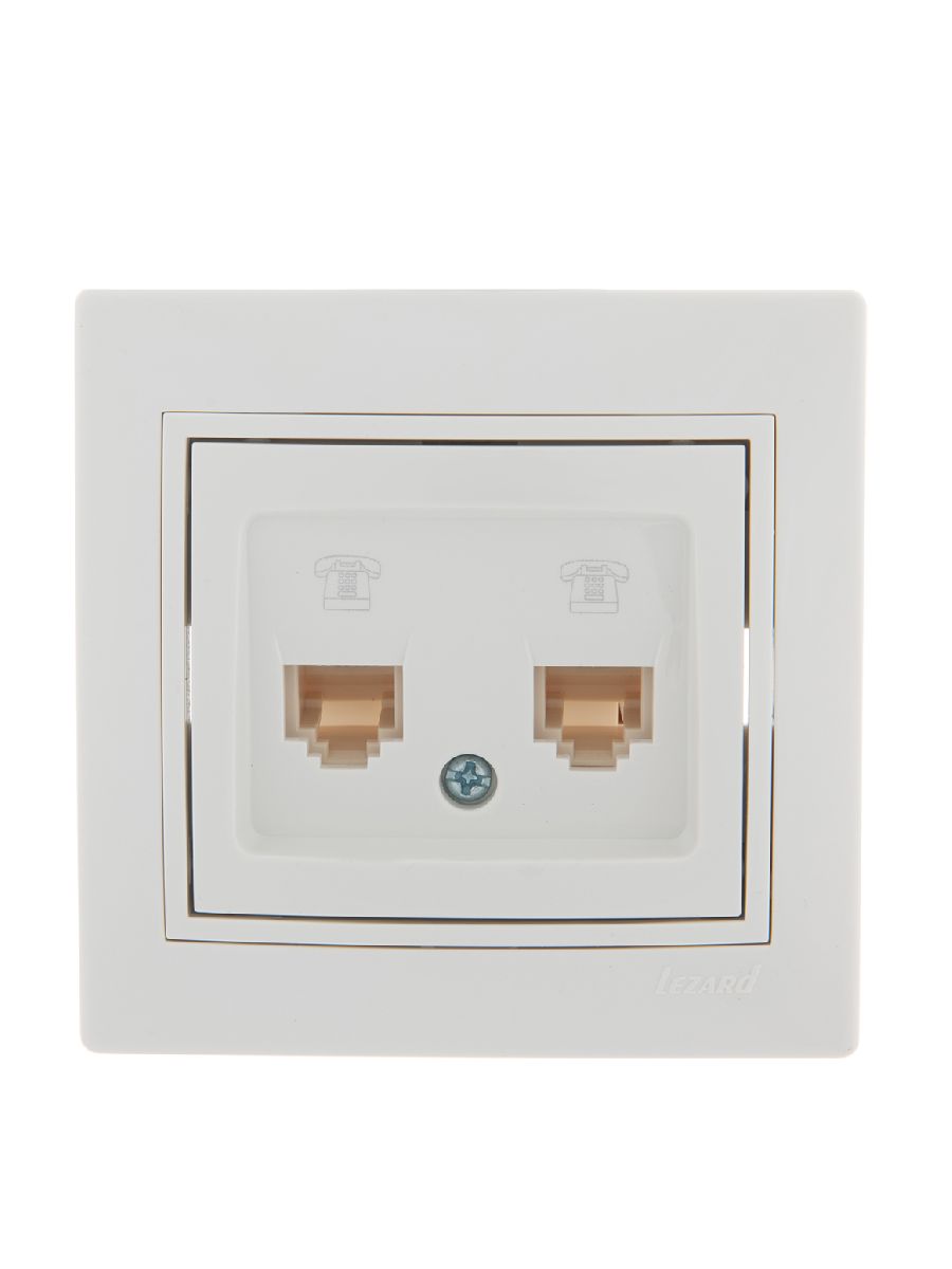 Розетка телефонная двойная евро Lezard Mira 701-0202-138