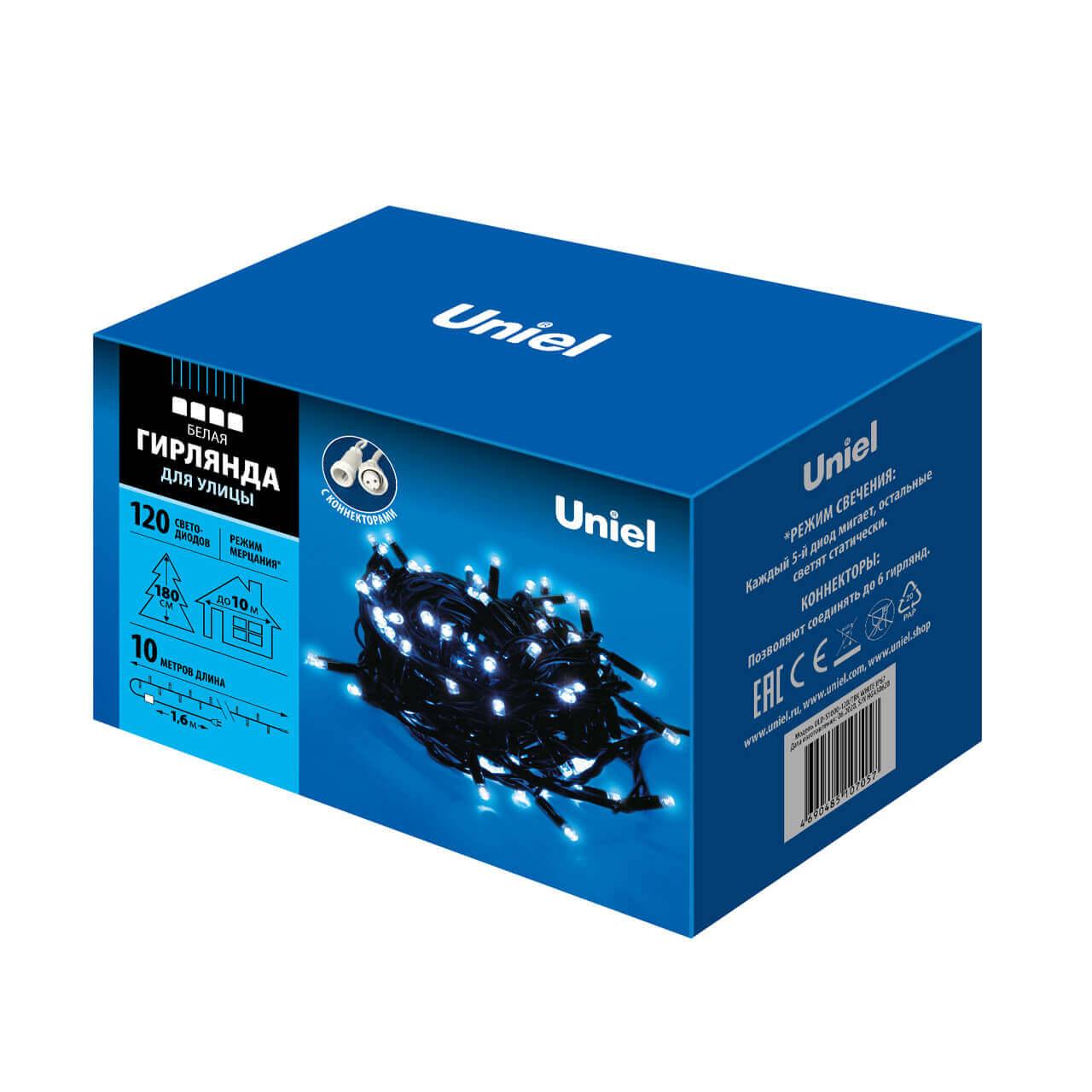 Уличная светодиодная гирлянда (UL-00003944) Uniel  белый ULD-S1000-120/TBK White IP67