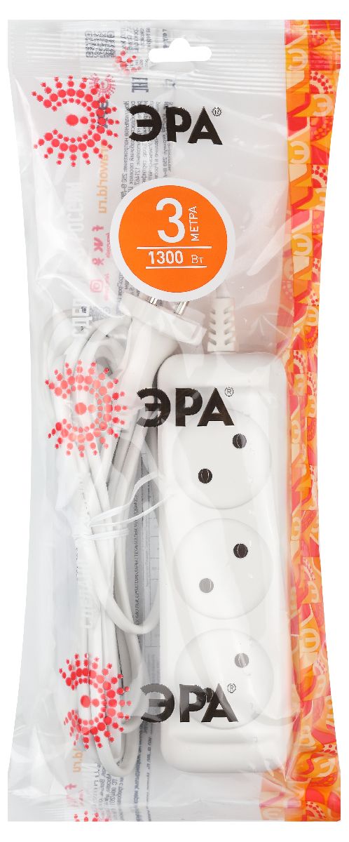 Удлинитель электрический Эра UX-3-3m Б0035748
