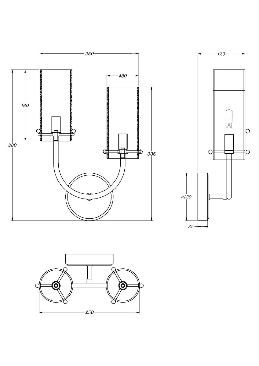 Бра Maytoni Arco MOD223WL-02BS
