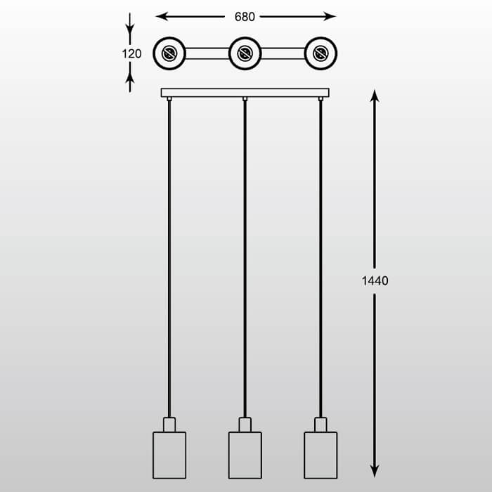 Подвесной светильник Zumaline PIOLI P0369-03A-B5GR
