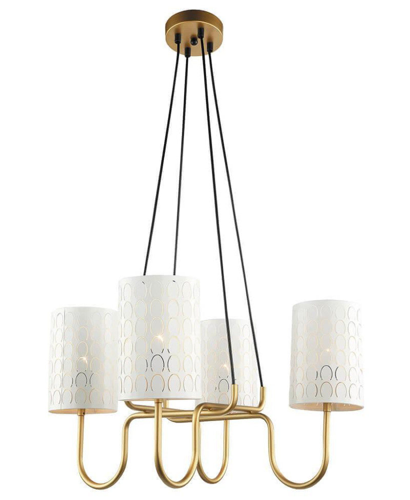 Подвесная люстра Lumien Hall Айла 4003/4P-GD-WT