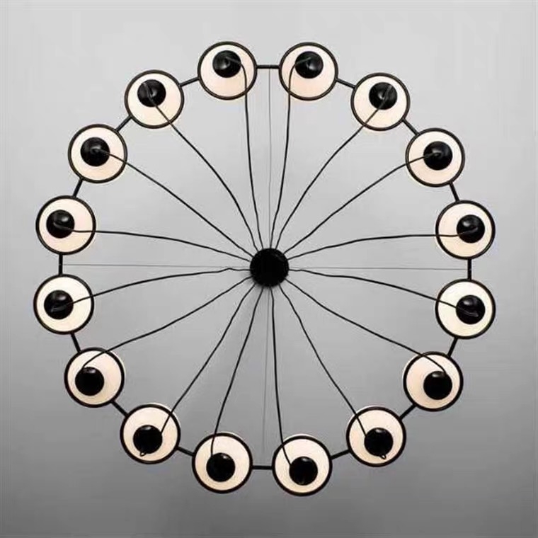 Подвесная люстра iLamp Globe 10346P/16 BK-WH