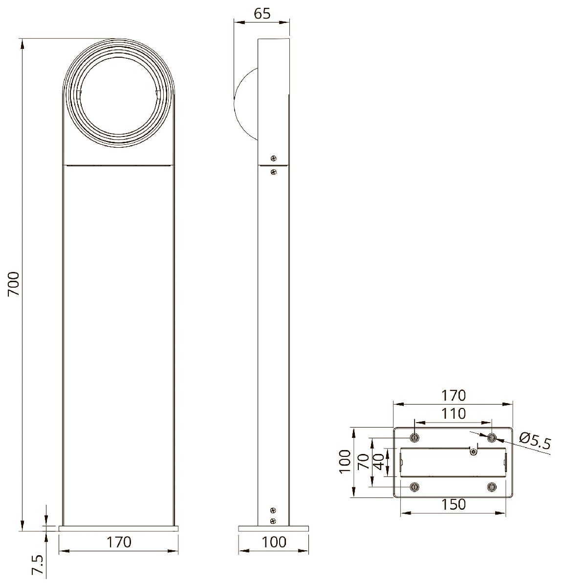Ландшафтный светильник Arte Lamp San Francisco A1831PA-1BK