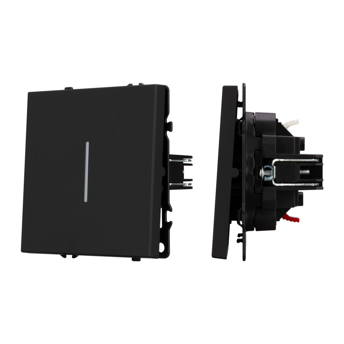 Выключатель 1 кл подсветка софт-тач черный оникс Arlight SWT-MK01-SFPL-L-BK (250V, 10A) 054258(1)