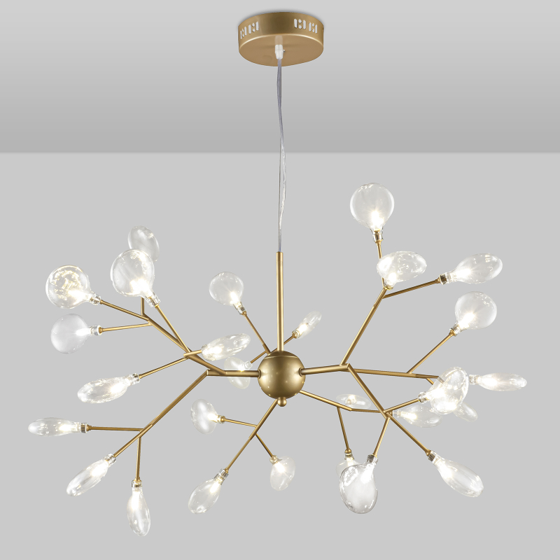 Подвесная люстра Natali Kovaltseva GRACE 75125/27С GOLD SATIN