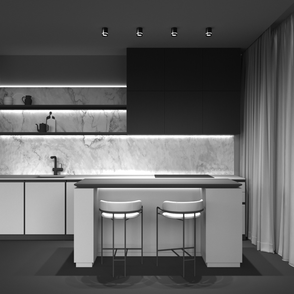 Накладной светильник Maytoni Orlo C085CL-9W4K-B