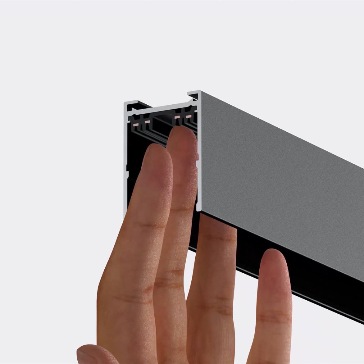 Шинопровод накладной/подвесной в комплекте заглушки 2шт, крышка и соединительная планка 1шт Novotech Port Vector 135301