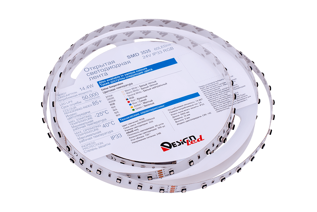 Светодиодная лента DesignLed DSG3A60-24-RGB-33 002843