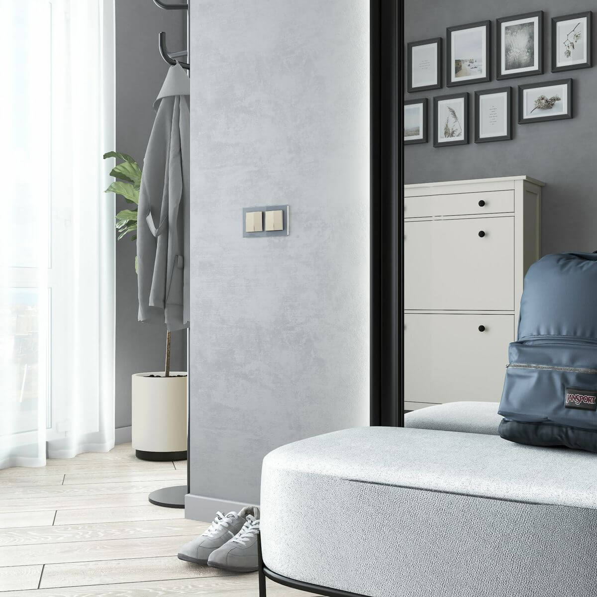 Выключатель двухклавишный проходной Werkel 4690389184697 W1122062