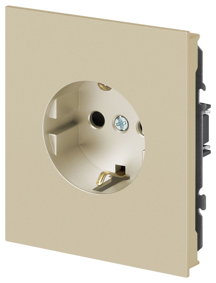 Розетка Эра Arktik 16-2102-04 с заземлением 2P+E Schuko со шторками 16А-250В шампань Б0070427