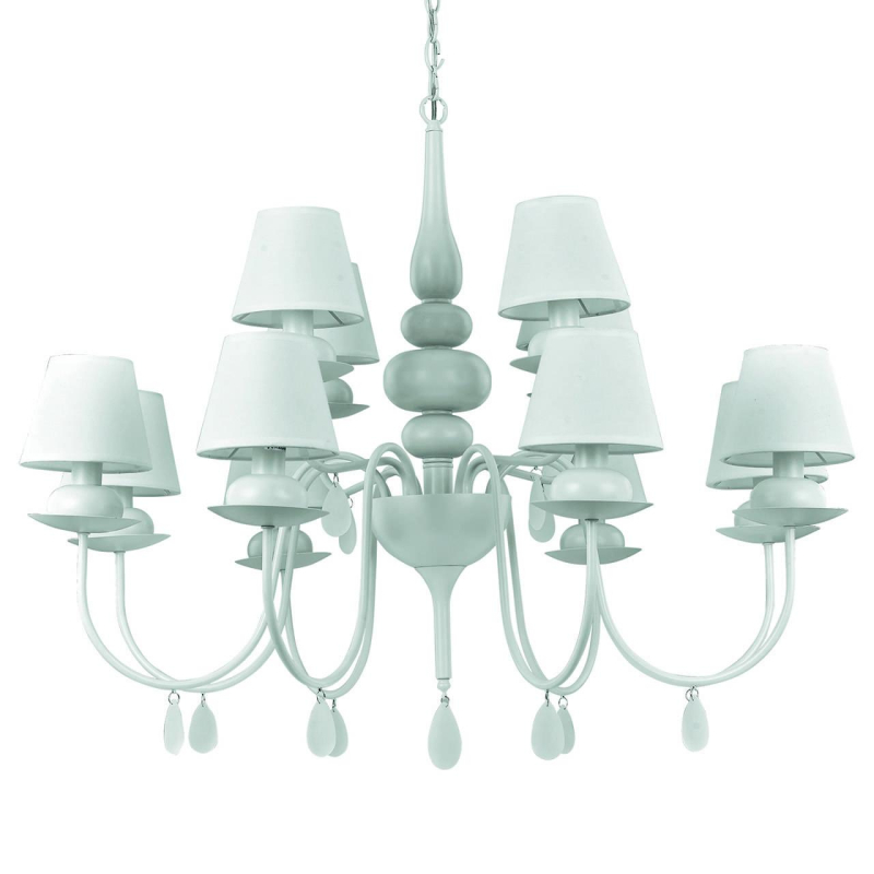 Подвесная люстра Ideal Lux Blanche SP12 Bianco 114224